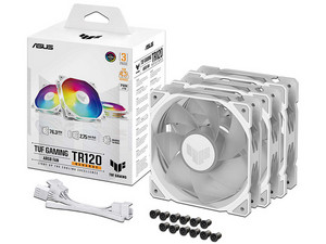 Kit de 3 Ventiladores ASUS TUF Gaming TR120 ARGB Reverse Blade (TUF GAMING TR120 FAN ARGB REVERSE WHITE 3IN1)
