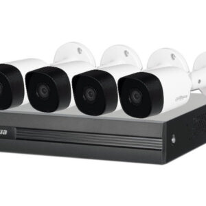 Kit de 4 Canales Dahua 5 MP, DVR Cooper-I WizSense con IA, H.265+, 4 Cámaras B2A51 Metálicas, 4 Canales HDCVI