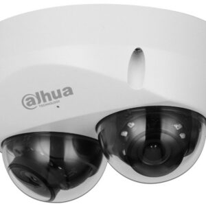 Cámara IP DAHUA Domo, doble sensor, resolución 4MP, lente 2.8 mm, IR 30m, IA WizMind, detección facial, protec