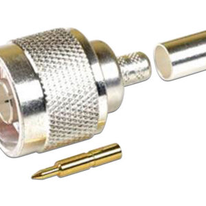 Conector N Macho EPCOM TT-CON-532 para 75 Ohm de Anillo Plegable para cable RG-59, Níquel, Oro, Teflón (TT-CON