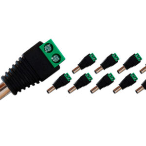 Paquete de 10 Conectores de Corriente Enson ENS-MC01, Jack 3.5mm para Alimentar Cámaras CCTV o Realizar Empalm