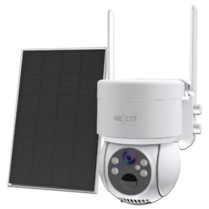 Cámara PTZ Nexxt, Con Panel Solar, Wi-Fi, Visión Nocturna y Grabación en MicroSD (NHC-OP20S)