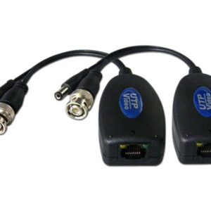 Video Balum, Pasivo con extensión de micro coaxial y cable de energía para cámara (PTR-102VP-HD)