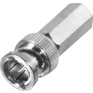 Conector BNC RF Industries RFB-1705, Macho de Ensamble Roscable para Cable Coaxial RG-59/U, Níquel, Oro, Delri