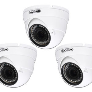 Kit de 3 Cámaras de Vigilancia Saxxon 3-DVF2720TM, de alta definición (2MP) 1920 x 1080p, IR de hasta 30m, IP6