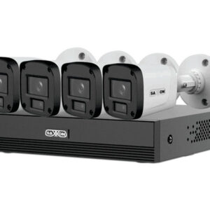 Kit de Videovigilancia SAXXON SUA-KIT/XVR1E04-I/4-B20M-0280B, con DVR SUA-XVR1E04-I de 4 Canales 1080p, H.265+