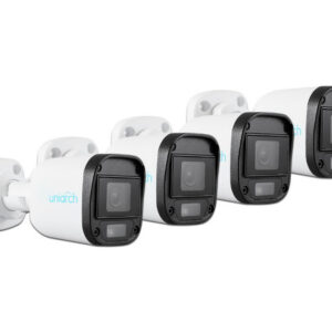 Paquete de 4 camaras tipo Bala COLORHUNTER de 5MP, iluminación de hasta 20 m, IP67, Plástico (4 x UAC-B115-F28