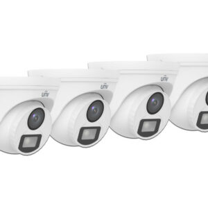 Kit de 4 Cámaras Tipo Domo Uniarch UAC-T115-F28-W de 5MP (2880 x 1620), Lente Fijo 2.8mm, IR de hasta 20m, IP6