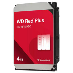 Disco Duro Western Digital Red Plus de 4TB, 3.5", 5400 RPM, SATA III (6.0 Gb/s), Para Servidores (WD40EFZZ)